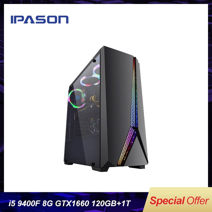 Intel Desktop Gaming PC P24 i5 9400F 6-core /Dedicated Card GTX1660 6G/ASUS B365M/1T+120G SSD/8G DDR4 RAM PUBG gaming Desktop PC